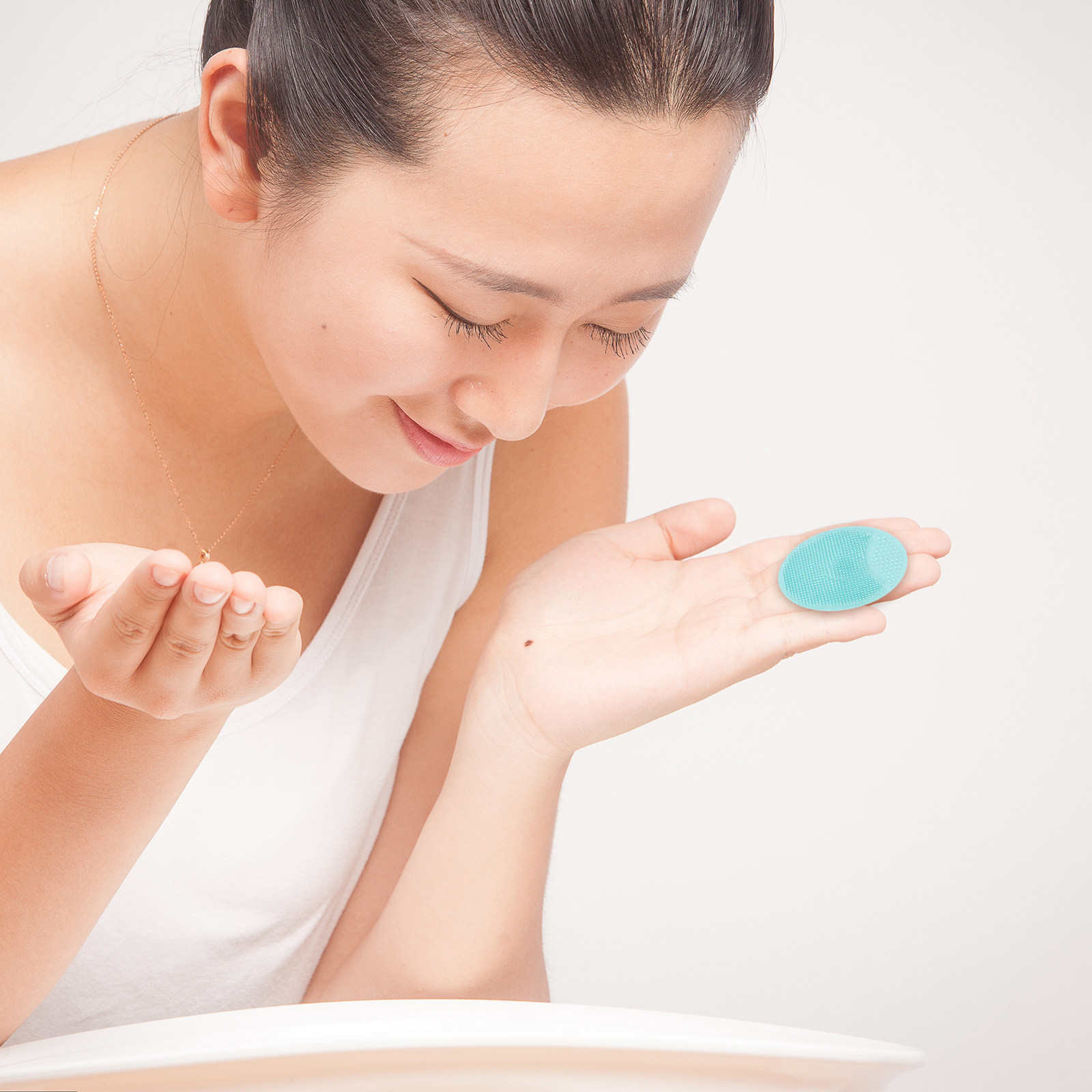 Silicone Face Scrubber Electric - 6 stuks siliconen gezichtsborstel voor het
