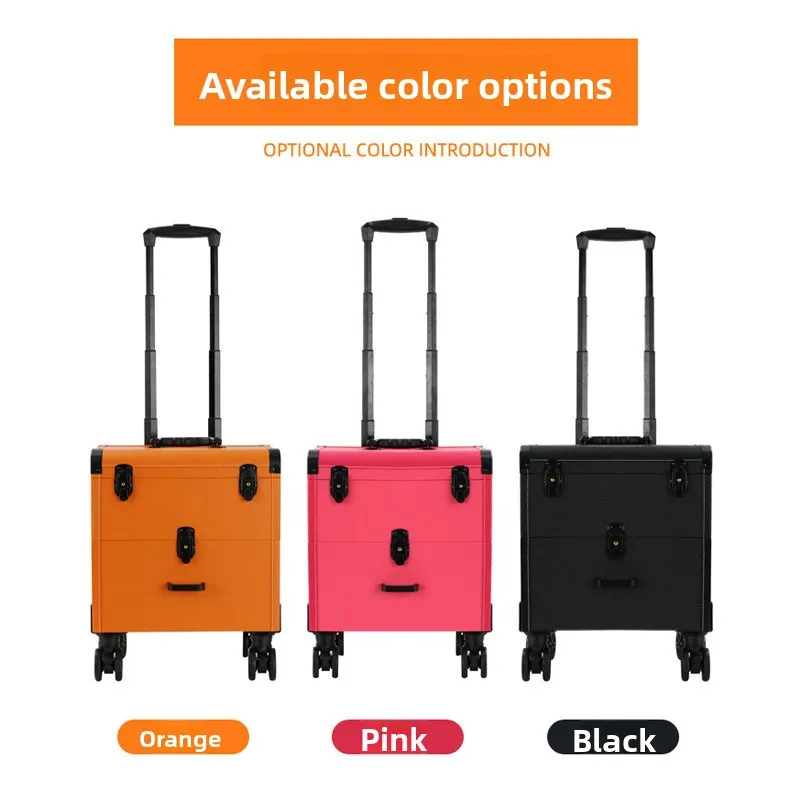 Nail Art - Beauty Case Trolley Duurzame Multi-Layer Rolkoffer