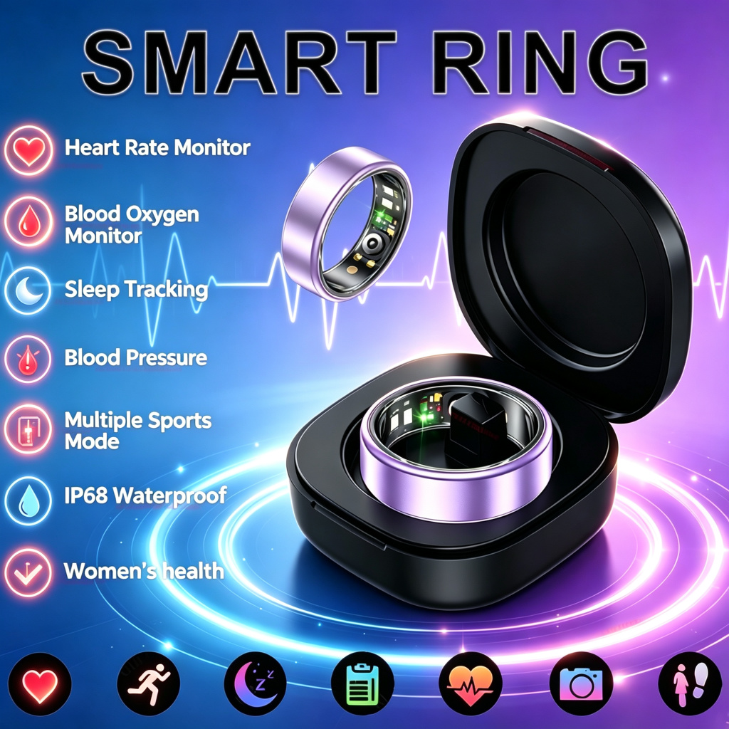Health Monitors - 2026 Smart Ring Bloeddruk Hartslag Slaapmonitoring