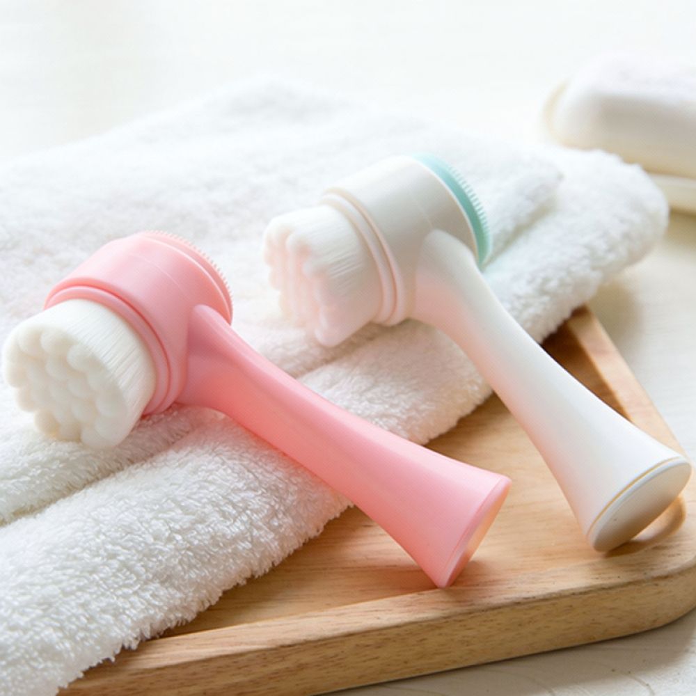 Silicone Face Scrubber Electric - Zachte siliconen gezichtsreinigingsborstel, handmatig, dubbelzijdig, voor