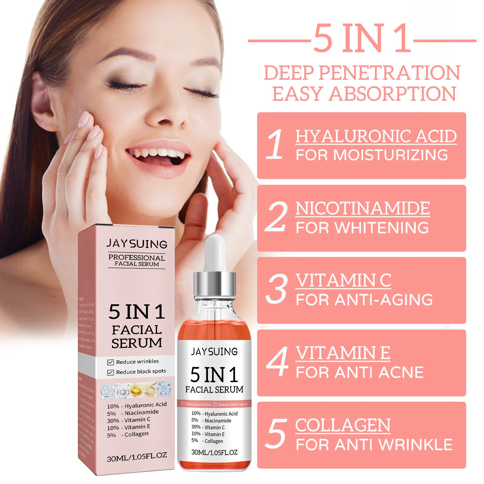 5-in-1 hydraterend gezichtsser - Hyaluronic Acid Facial Serum recensie en prijs