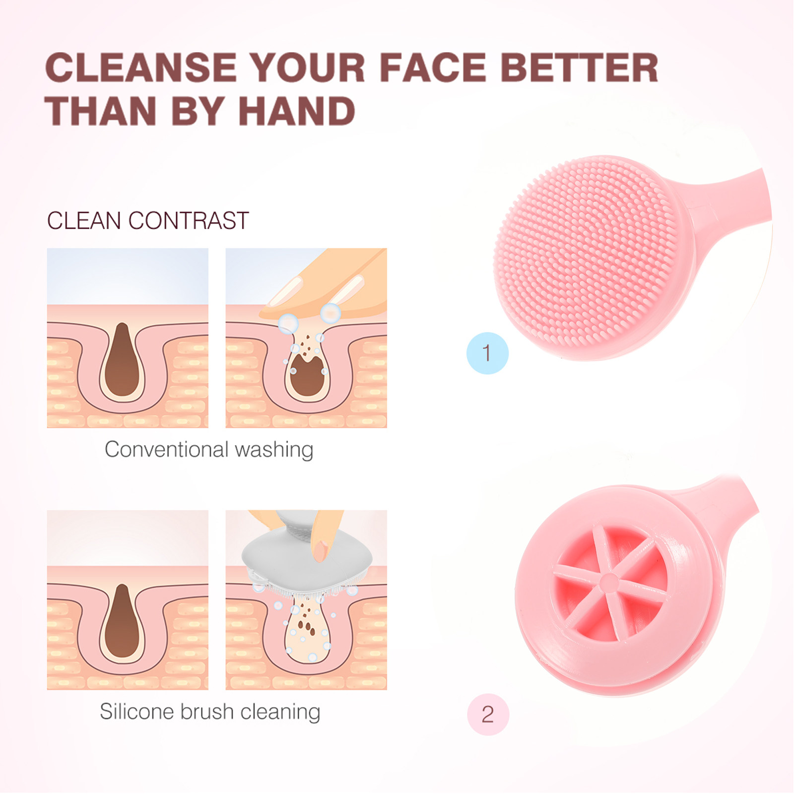 3 stuks siliconen gezichtsbors - Silicone Face Scrubber Electric recensie en prijs