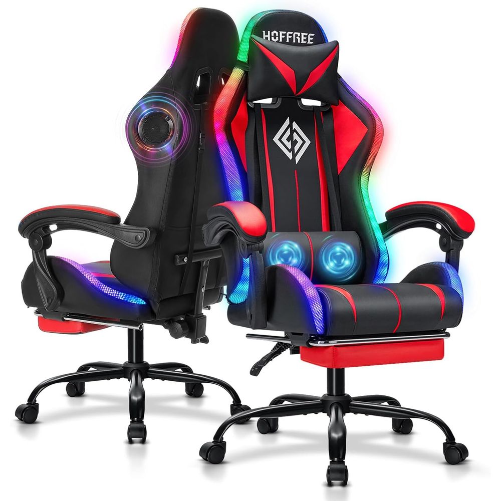 RGB-gamingstoel met Bluetooth- - Massage recensie en prijs